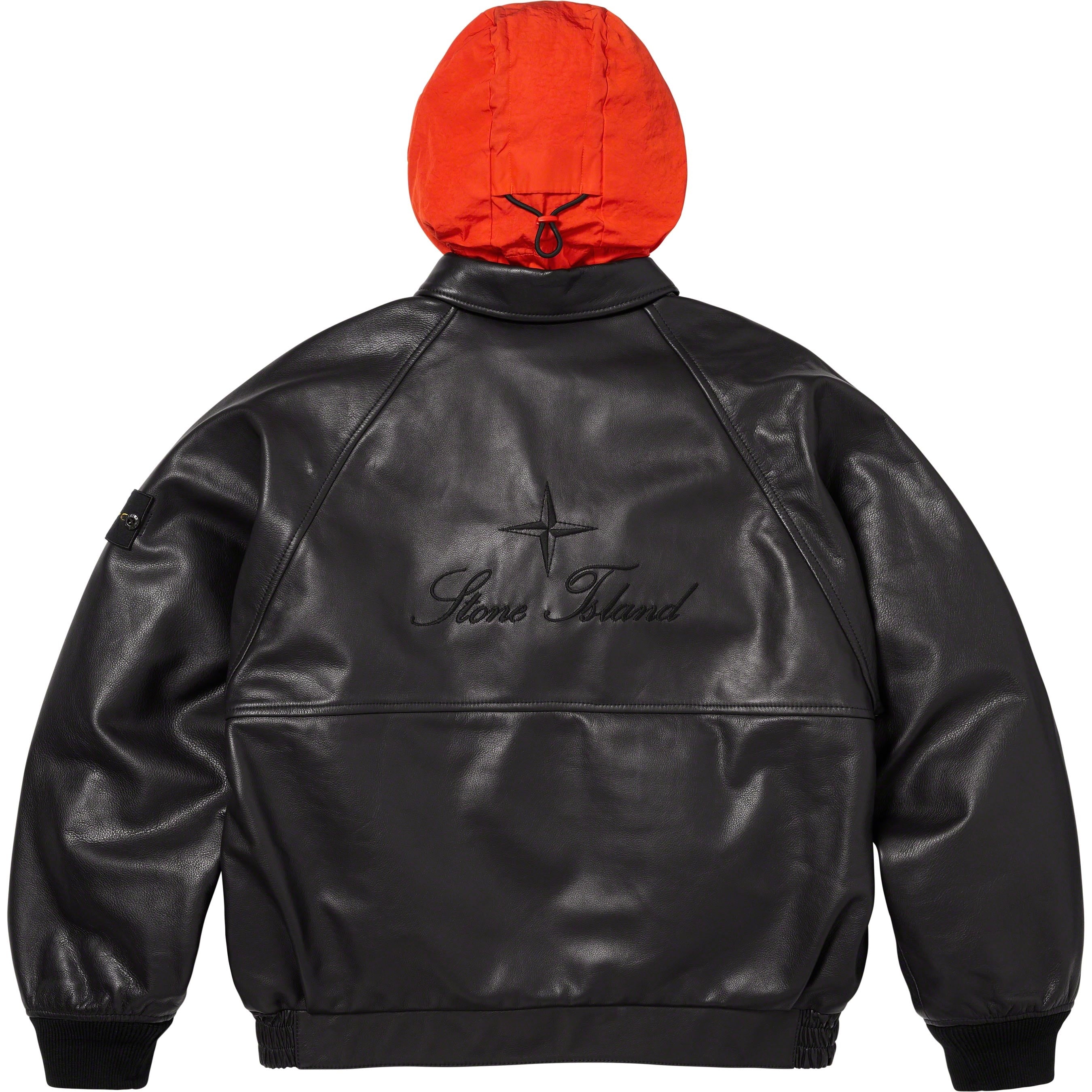 Supreme®/Stone Island® Leather Bomber Jacket view 8